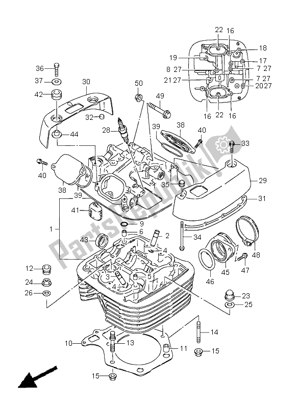 Todas las partes para Cabeza De Cilindro de Suzuki LS 650 Savage 1998