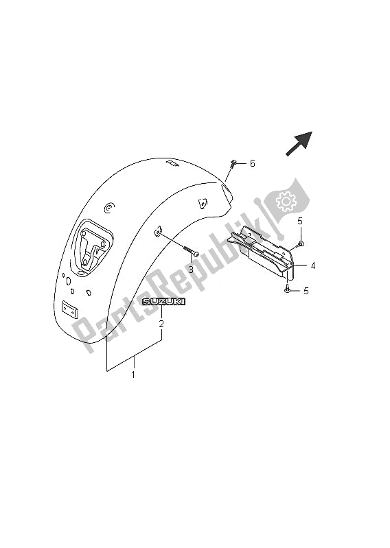 Todas las partes para Guardabarros Trasero (vlr1800 E2) de Suzuki C 1800R VLR 1800 Intruder 2011