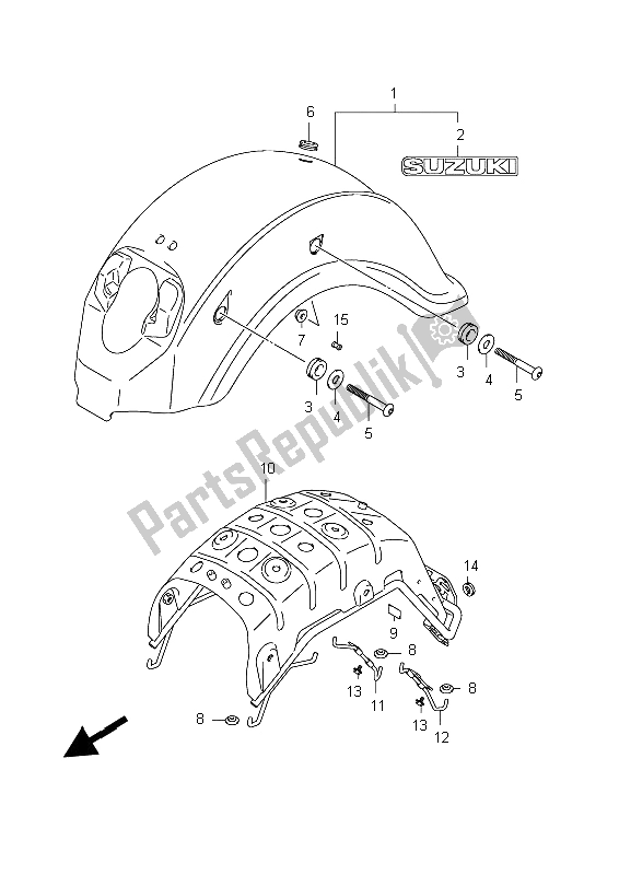 Todas las partes para Guardabarros Trasero (vl800 E19) de Suzuki C 800 VL Intruder 2012