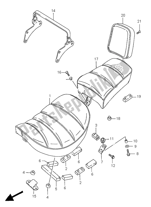 Todas las partes para Asiento de Suzuki LS 650 Savage 2000