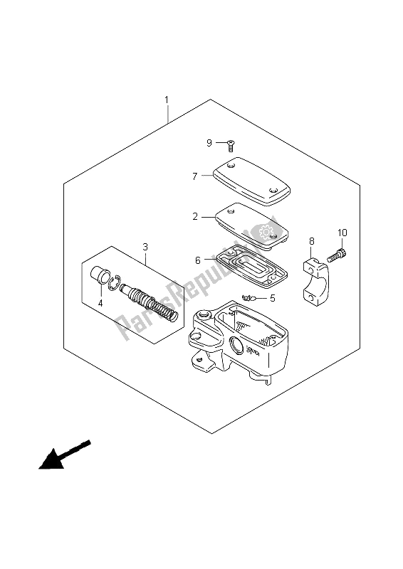 Wszystkie części do Przedni Cylinder G?ówny Suzuki VZ 1500 Intruder 2009