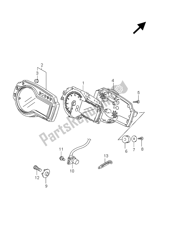 Toutes les pièces pour le Compteur De Vitesse (gsr750ue E21) du Suzuki GSR 750A 2012