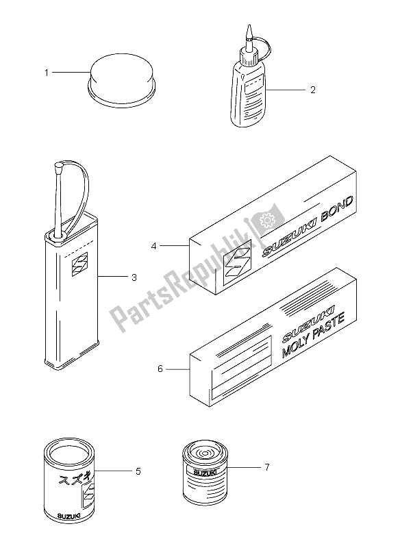 All parts for the Optional of the Suzuki TL 1000R 1998