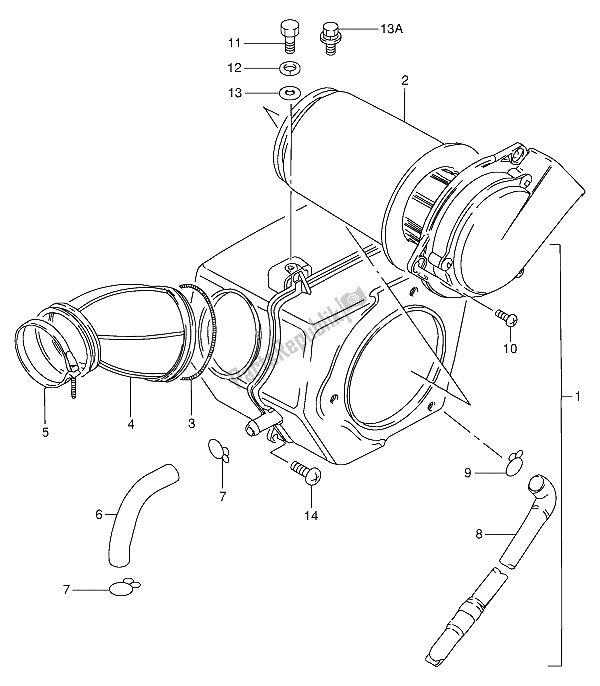 Todas as partes de Filtro De Ar do Suzuki GN 250 1985