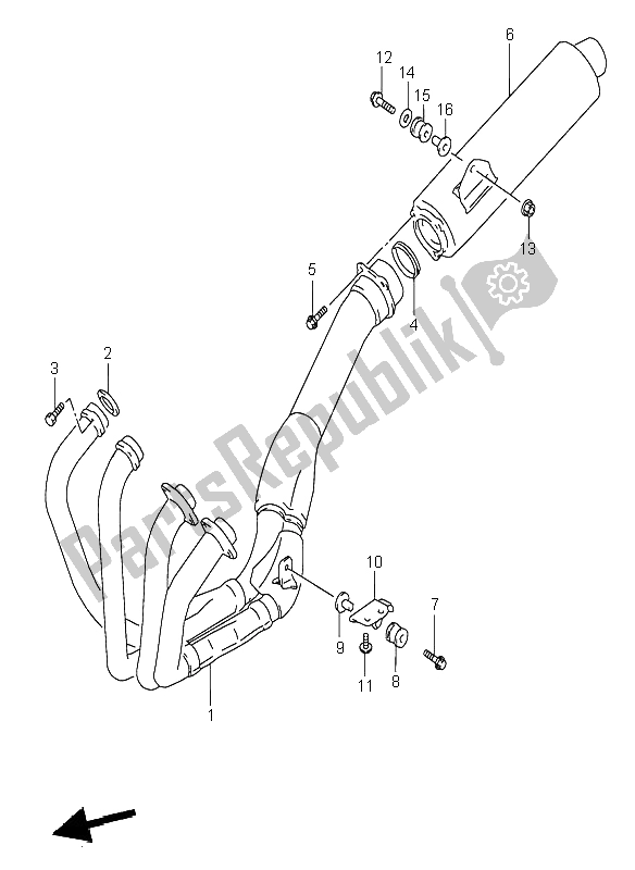 Tutte le parti per il Silenziatore del Suzuki RF 600R 1997