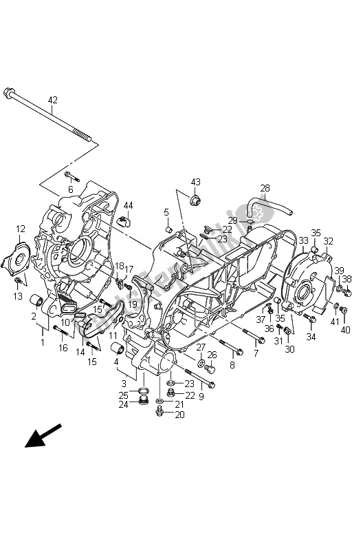 Tutte le parti per il Carter del Suzuki Burgman AN 400 AZA 2010