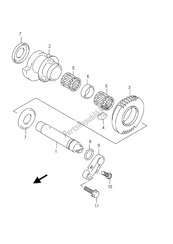 All parts for the Crank Balancer of the Suzuki GSX 1300R Hayabusa 2012