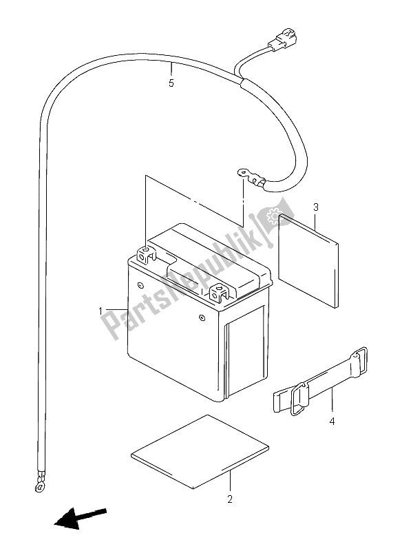 Tutte le parti per il Batteria del Suzuki DR 125 SE 2002