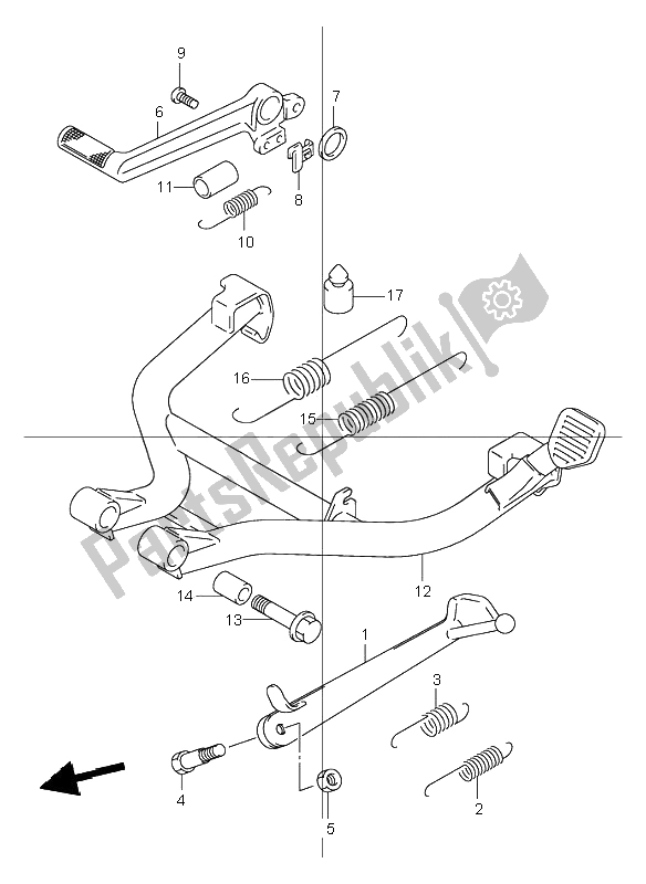 All parts for the Stand of the Suzuki GSF 600 NS Bandit 2000