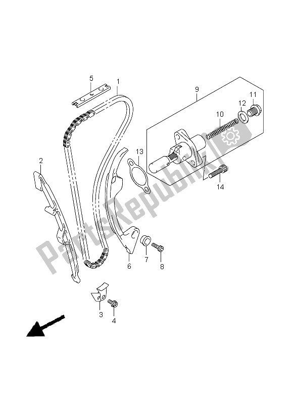 Tutte le parti per il Catena A Camme del Suzuki RM Z 450 2009