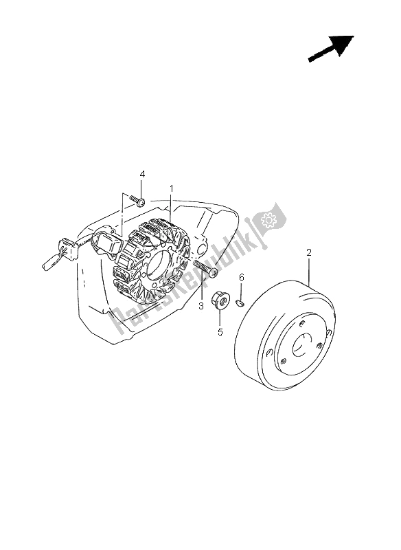 Todas as partes de Magneto do Suzuki GN 125E 1997