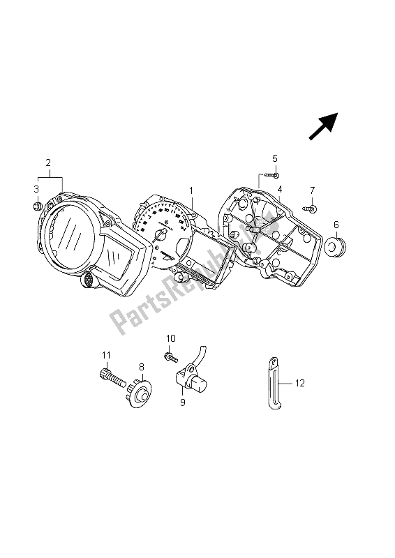 Tutte le parti per il Tachimetro (gsx650f E21) del Suzuki GSX 650 FA 2012