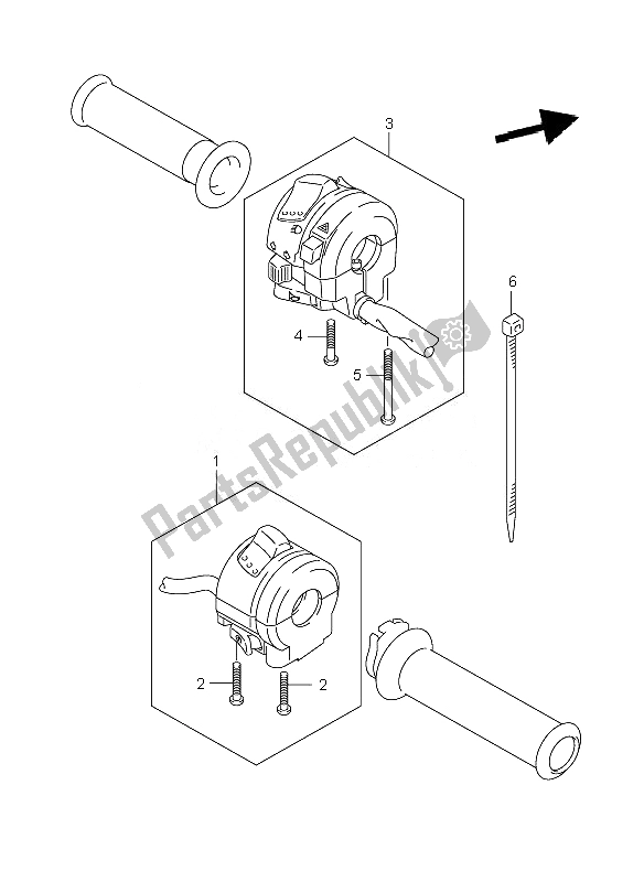 Tutte le parti per il Interruttore Maniglia del Suzuki GSR 600A 2010