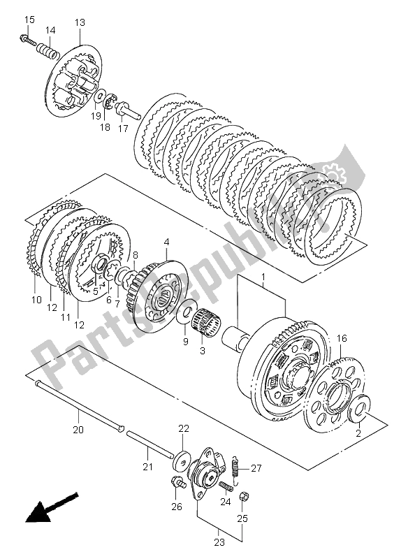 Todas las partes para Embrague de Suzuki GSX 600F 1997