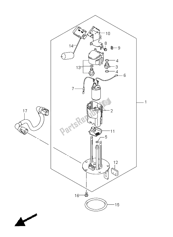 Todas as partes de Bomba De Combustivel do Suzuki GSR 750 2011