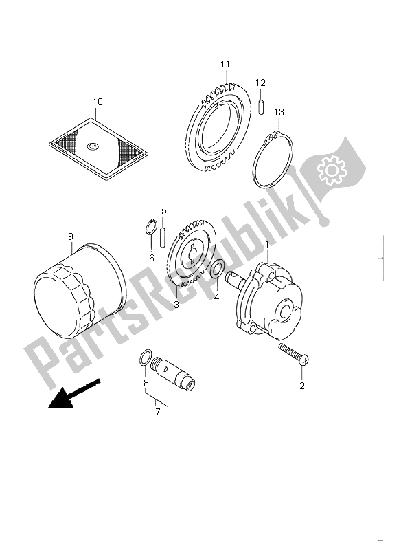 Toutes les pièces pour le La Pompe à Huile du Suzuki DL 1000 V Strom 2005