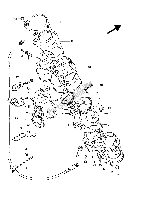 Tutte le parti per il Tachimetro del Suzuki GSX R 750W 1994