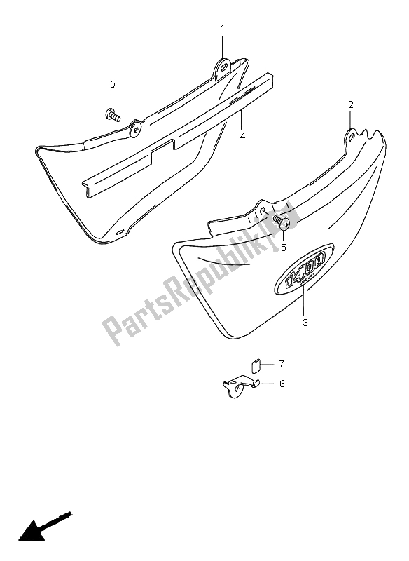 Todas las partes para Cubierta De Marco de Suzuki VS 1400 Intruder 1999
