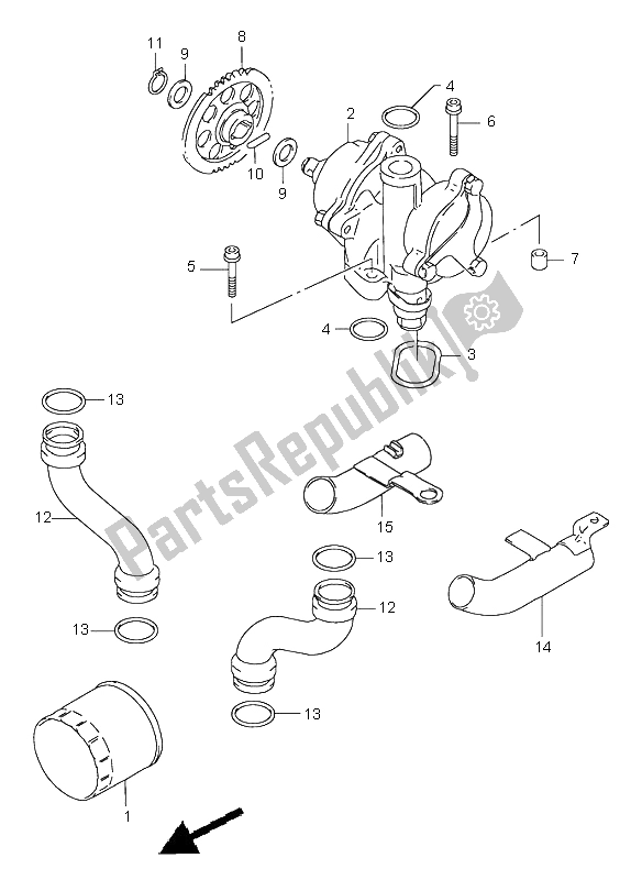 Tutte le parti per il Pompa Dell'olio del Suzuki GSX 750F 1997