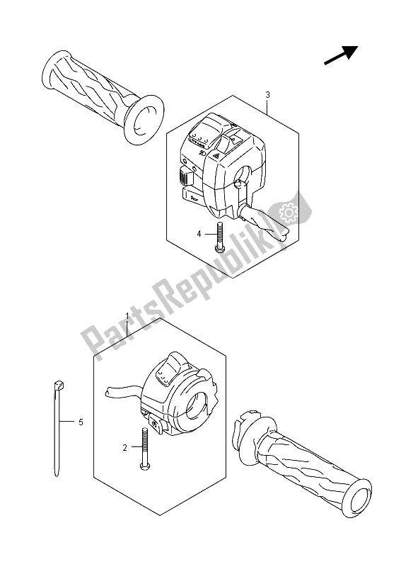 Todas las partes para Interruptor De La Manija de Suzuki DL 650A V Strom 2015