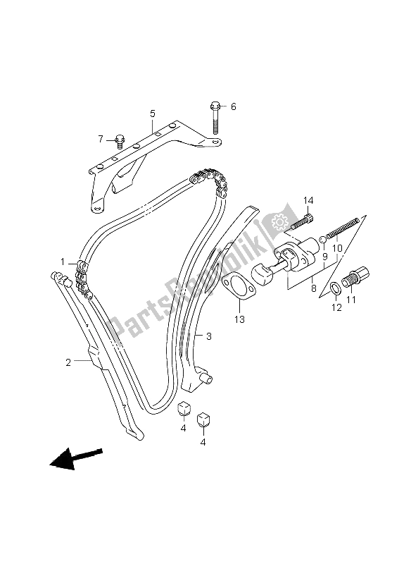 All parts for the Cam Chain of the Suzuki GSX 1400 2006