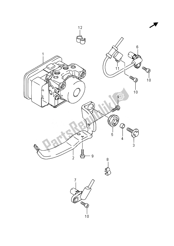 Wszystkie części do Jednostka Hydrauliczna Suzuki GSX 1300 RA Hayabusa 2014