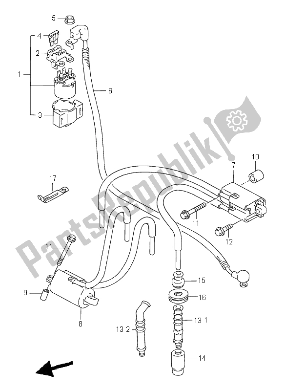 All parts for the Electrical of the Suzuki GSX R 1100W 1996