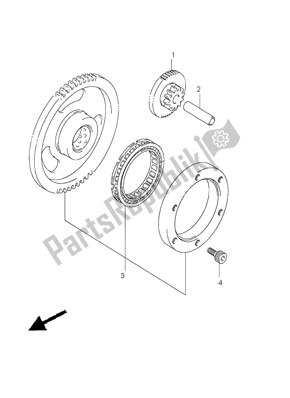 Tutte le parti per il Frizione Di Avviamento del Suzuki GSX 1400 2002