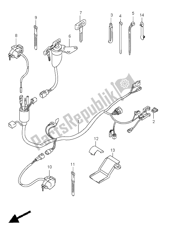 Todas las partes para Mazo De Cables (e1-p37) de Suzuki DR Z 400E 2005