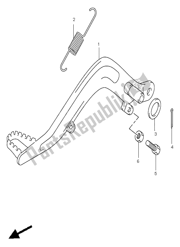 Todas las partes para Freno Trasero de Suzuki RM 85 SW LW 2003