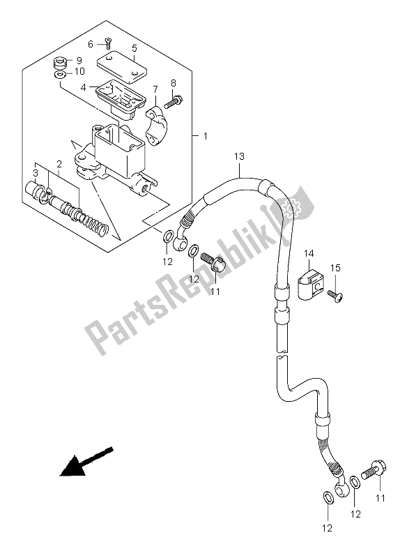 Todas las partes para Cilindro Maestro Delantero de Suzuki DR Z 400E 2009