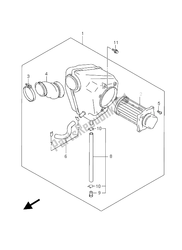 Toutes les pièces pour le Purificateur D'air du Suzuki GZ 250 Marauder 2006