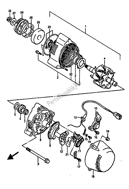 Toutes les pièces pour le Alternateur du Suzuki GSX R 1100 1988