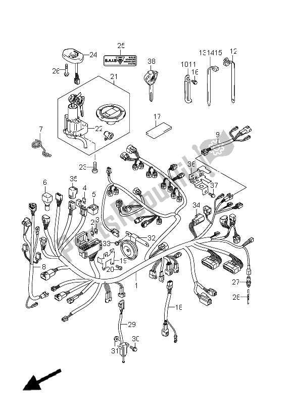 Todas las partes para Mazo De Cables (gsx1300r E51) de Suzuki GSX 1300R Hayabusa 2011