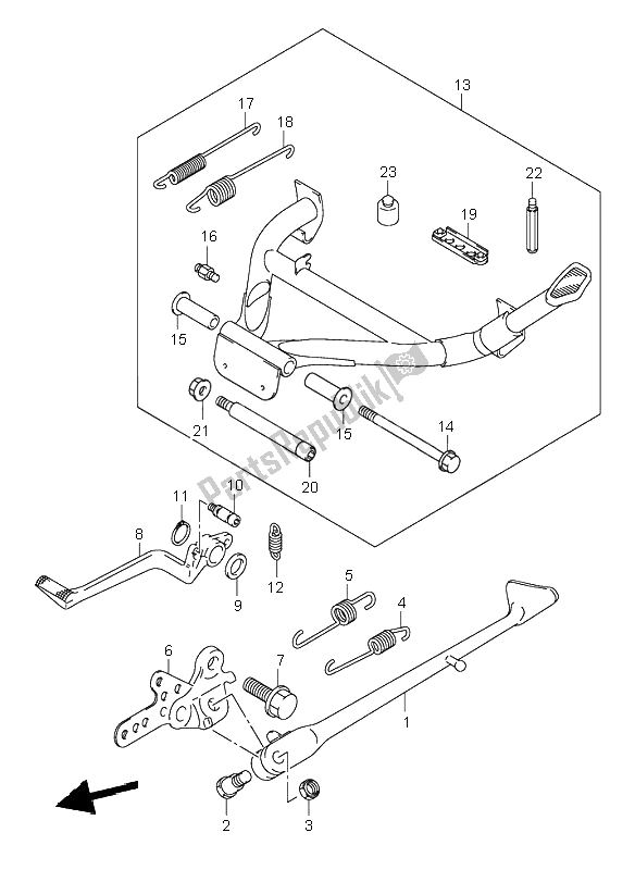 Toutes les pièces pour le Supporter du Suzuki GSX 1300R Hayabusa 2002