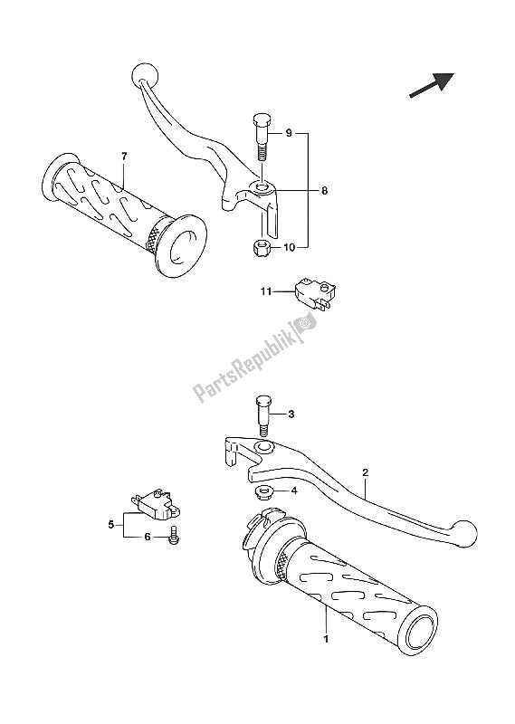 Tutte le parti per il Leva Della Maniglia del Suzuki UH 200A Burgman 2016
