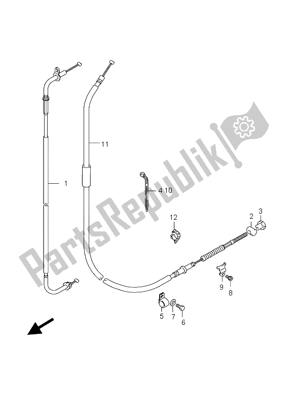 All parts for the Control Cable of the Suzuki UH 125 Burgman 2005