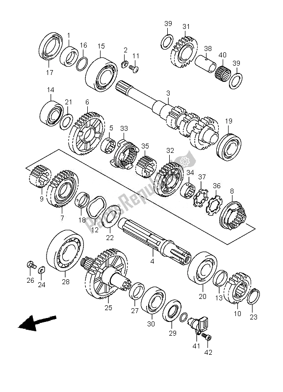 Tutte le parti per il Trasmissione (2) del Suzuki LT A 700X Kingquad 4X4 2007