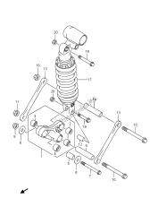 palanca de amortiguación trasera (gsx1300ra e19)
