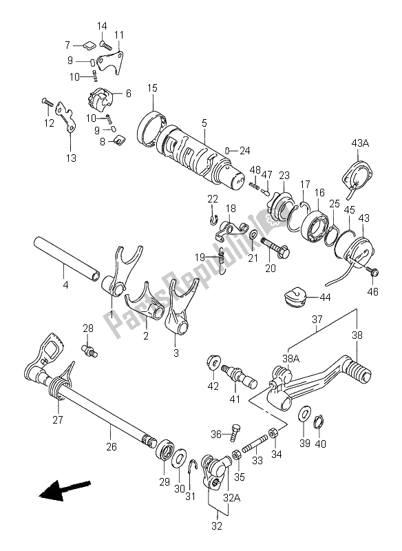 Todas las partes para Cambio De Marchas de Suzuki GSX 750F 1996