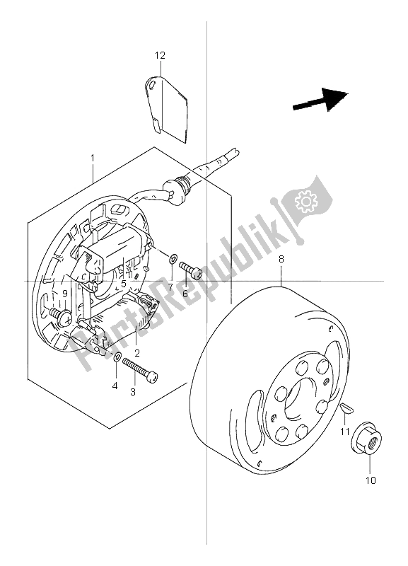 Todas las partes para Magneto de Suzuki LT 80 Quadsport 2000