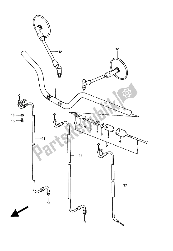 Wszystkie części do Kierownica Suzuki GSX 1100G 1991
