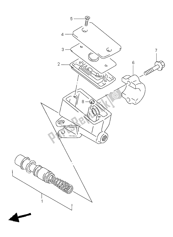 Toutes les pièces pour le Maître-cylindre Avant du Suzuki GSX 600F 1999