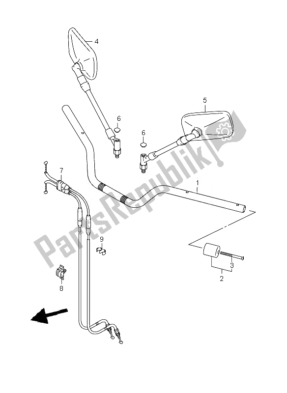 Todas las partes para Manillar de Suzuki GSX 1400Z 2007