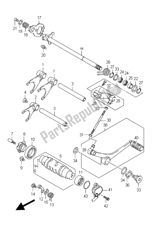 All parts for the Gear Shifting of the Suzuki GSF 1250 SA Bandit 2012