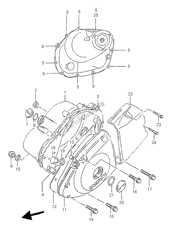 Todas las partes para Tapa Del Cárter de Suzuki GZ 125 Marauder 1998