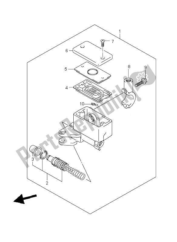 Tutte le parti per il Pompa Freno Anteriore (gsr600a-ua) del Suzuki GSR 600A 2007