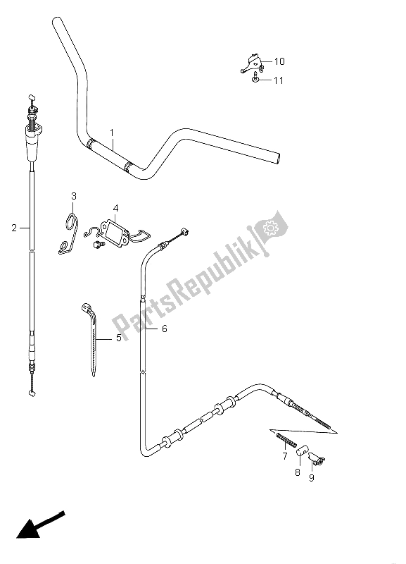 Tutte le parti per il Manubrio del Suzuki LT A 750 XZ Kingquad AXI 4X4 2009