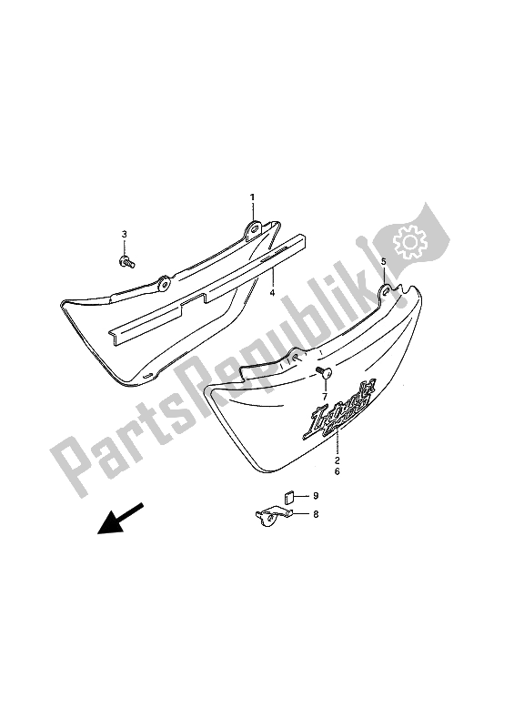 Todas las partes para Cubierta De Marco de Suzuki VS 1400 Glpf Intruder 1992