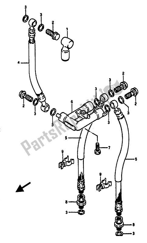 Toutes les pièces pour le Flexible De Frein Avant du Suzuki GSX R 1100 1988